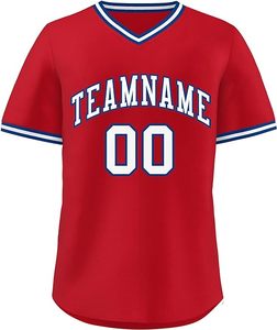Chemises pour hommes Maillot de baseball 100% polyester imprimé par sublimation numérique personnalisé Maillot de softball ras du cou - Product Image 3