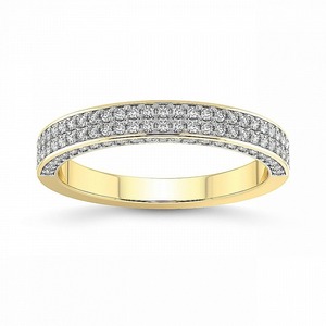 แหวนเพชรเม็ดเล็กฝังแน่นแบบ Eternity Band เพชรเลี้ยงในห้องปฏิบัติการ 0.50 กะรัต น้ำหนักรวม 14 กะรัต ทองคำแท้ สี FG ความสะอาดระดับ VS 104 เพชร ดีไซน์ปรับแต่งได้ - Product Image 1