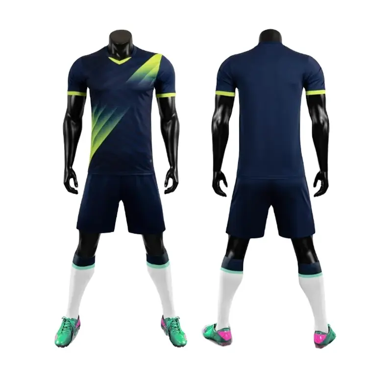 Custom Wholesale 2022/23 Quality Club Soccer Jersey Sublimation Football Team Wear Full Kits 100%Polyester Soccer Uniform wear