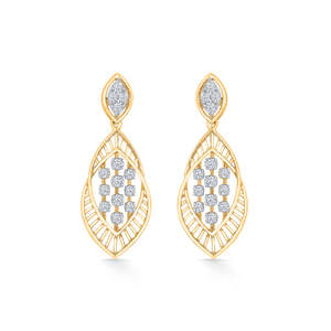 Boucles d'oreilles pendantes plaquées or pour femmes avec perle et zircon, style religieux tendance, bijoux de mariage - Product Image 2
