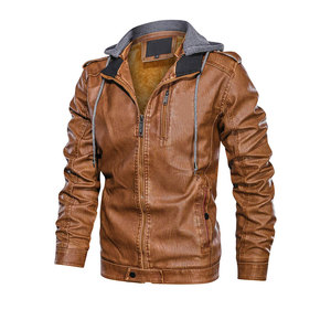 Pure Cowhide <b>Leather</b> Fashion Casual Men's Winter Jacket with Front Logo Eco-Friendly & Windproof With <b>High</b> Demand <b>Top</b> Selling - Product Image 1
