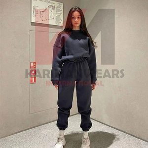 Mode femmes vêtements printemps automne coton Polyester tempérament pull décontracté ensemble deux pièces femmes tenue Style survêtements - Product Image 1