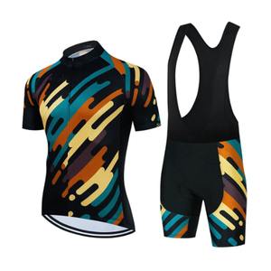 Jersey de ciclismo para hombre de alta calidad, conjuntos de uniformes de diseño personalizado, transpirable, Anti-UV, respetuoso con el medio ambiente, Spandex/tela de algodón, servicio OEM - Product Image 5
