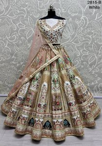Designer Perfect Bridal Wear Lehenga Choli Avec Deux Dupatta - Product Image 3