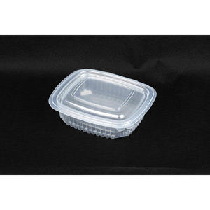 Contenitore per Alimenti Ovale con Coperchio a Cerniera in PP da 375cc - 12 Confezioni x 50 Pezzi - B2B - Product Image 1