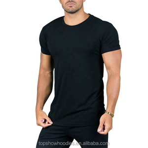 OEM Custom Wholesale Round Neck Slim Fit Breathable Blank Plain Polyester Training Sports Fitness Gym t shirt tee for Men - Product Image 6