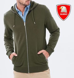 เสื้อแจ็กเก็ตมีซิปผ้าคอตตอนฟลีซหลากสีสำหรับผู้ชายเสื้อโค้ทฤดูหนาวย้อมสีล้วนปักลายแบบ3D - Product Image 1