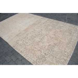 Tapis turc surdimensionné 6,6x11,2 pi (202x340 cm), tapis vintage blanc patchwork - Product Image 2