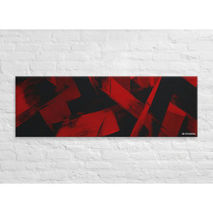 Crimson Havoc Legacy Luxe Canvas Art Modern-Classic Abstract Blue Black Contemporary Art Deco for Classic Christmas Hanging - Product Image 2
