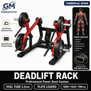 Rack Commercial de Musculation à Double Rampe pour Soulevé de Terre, Squat et Lunge, avec Console Numérique, pour Exercices Hanches/Poitrine/Bras/Jambes, à Charge par Disques, Tube Ovale, pour Entraînement de Puissance en Salle de Sport - Product Image 6