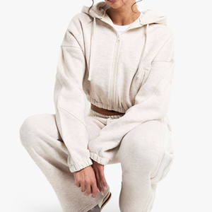 2025มีฮู้ดเสื้อครอปของผู้หญิงเสื้อครอปเอวลอยมีฮู้ดเสื้อออกกำลังกายแฟชั่นใหม่ขายส่ง - Product Image 6