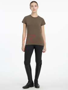 Camiseta de montar de alta calidad para mujer, venta al por mayor, tecnología de tela avanzada, ajuste flexible transpirable, gestión de la humedad ecuestre - Product Image 2