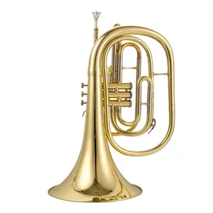 New Arrival Marching French Horn Brass Nickel Plated Musical Accessories Marching Instruments BY PASHA INTERNATIONAL