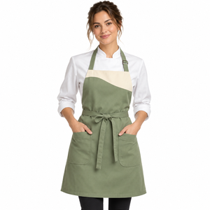 Custom <b>Women</b> Chef <b>Apron</b> Professional Culinary <b>Apron</b> Durable Fabric Adjustable Waist Ties Multiple Pockets Comfortable Fit OEM - Product Image 1