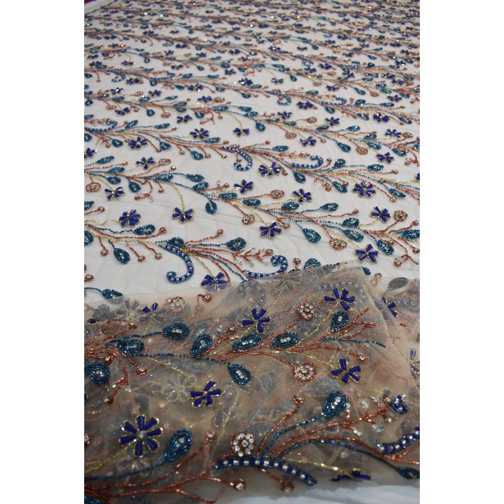 Most Selling Silk Fabric Embroidery Work Fabric for All Type Dress Making Fabric From Indian Exporter