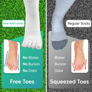 Calcetines <span class=keywords><strong>de</strong></span> Fútbol Profesionales OEM con Agarre, Calcetines <span class=keywords><strong>de</strong></span> Cinco Dedos Separados, Alta Elasticidad, Antideslizantes, para Fútbol - Product Image 3