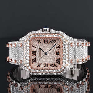 Fabuloso Reloj de 41 mm con Esfera Cuadrada, Cristal de Zafiro, Diamantes, Estilo Romano, Correa de Acero Inoxidable, Movimiento Mecánico Automático - Product Image 5