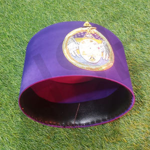 95nd Degree Scottish Rite Masonic Crown Cap purple Bullion Hand Embroidered Regalia - Product Image 6