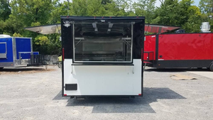 Remolque móvil para eventos de comida en blanco y negro de 8.5' x 16' en venta - Product Image 4