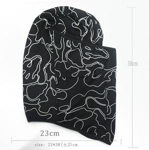 Motorcycle Windproof Knit <b>Hats</b> Full Face Wool Balaclava Warm Embroidery <b>Knitted</b> Winter <b>Hats</b> <b>Men</b> Wholesale Custom Made - Product Image 2