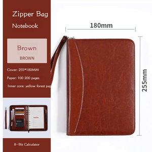 Da zippered <span class=keywords><strong>A5</strong></span> máy tính xách tay <span class=keywords><strong>Folio</strong></span> cho người anh em họ Tạp Chí sang trọng Zip danh mục đầu tư Organiser kế hoạch Bìa Lap-0093 - Product Image 3