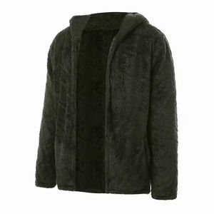 Sudadera Corta de Alta Calidad en Felpa Sherpa, Estilo Suéter, para Otoño e Invierno, con Capucha, Cálida, con Logotipo Personalizado, Tinte Liso - Product Image 1