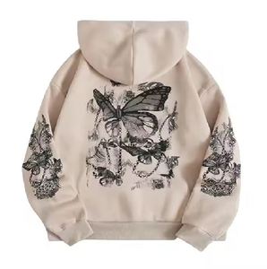 Nouvel arrivage de pulls à capuche surdimensionnés pour femmes de haute qualité 100% coton polaire à manches longues couleur unie ODM hiver - Product Image 2