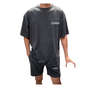 เสื้อยืดแขนสั้นวินเทจชุดสั้นแฟชั่นแนวสตรีทไม่ระคายเคืองผิวฤดูร้อน - Product Image 4