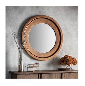Espejo de pared de madera con marco de Mango pulido antiguo oscuro, espejo decorativo para pared del hogar - Product Image 2