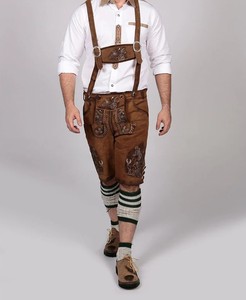 Prince Oktoberfest Pantalones cortos de cuero/Alemán Trachten Bavarian Tradicional Hombres Venta al por mayor Pantalones cortos de cuero Lederhose - Product Image 1