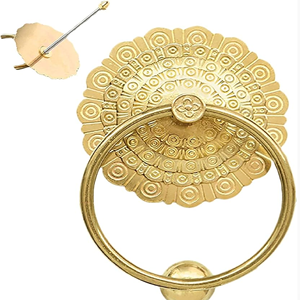 Heurtoir de porte de golf en laiton massif | Quincaillerie de porte d'entrée de conception de nouveauté pour les amateurs de golf - Product Image 3