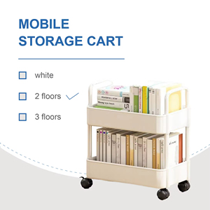 Estante de Almacenamiento Móvil para Cocina, Tipo Moderno, de Plástico PP, Multifuncional, para Refrigerios - Product Image 4