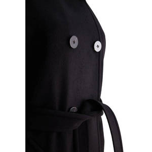 Black Epaulet Detail Vest with Belt for Outer Wear - Product Image 2