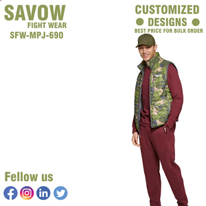 Gilet matelassé personnalisé de haute qualité pour hommes nouveau design solide léger demi-manches respirant vêtements d'extérieur hiver - Product Image 5