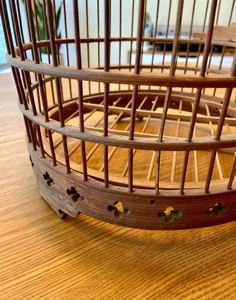 Jaula de pájaros de bambú Vintage Alegant Montgol FERE globo de aire caliente jaula de pájaros con cable con cesta inferior colgante linterna de alambre de pájaro - Product Image 6