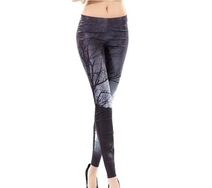 Custom Logo Women's High Waist <b>Flare</b> Yoga <b>Leggings</b> 100% Polyester Breathable Quick Dry with Belt - Product Image 5