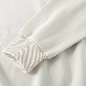 Pull à capuche confortable pour hommes en tissu polaire de coton imprimé à motif solide Sweats à capuche et sweat-shirts pour hommes à col à capuche - Product Image 4