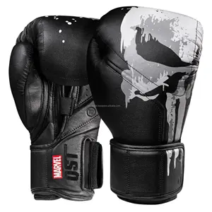 Punisher Edition Professional fighting leather Boxing Stuff 12oz bolsa pesada punching sparring guantes entrenamiento personalizado pu guantes