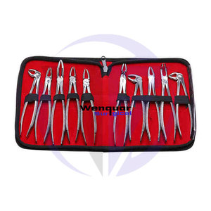 Ensemble de forceps d'extraction dentaire professionnels, acier inoxydable de haute qualité, logo et emballage personnalisés, manuel, 10 pièces, fournisseur Wenquar - Product Image 1
