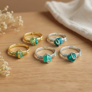 Stylish Handmade Fashion <b>Rings</b> Gold and Silver Plated with Unique Gemstone Accents for Resale - Product Image 3