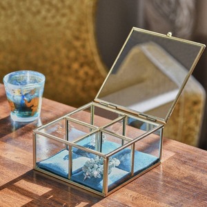 Joyero de Terciopelo y Cristal de Alta Calidad, Organizador para Mujer para Accesorios y Decoración - Product Image 1