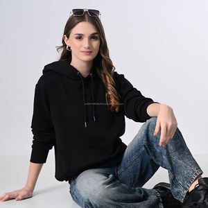 Sudadera con Capucha Fit2Fight 100% Algodón para Mujer, Negra, Estilo Urbano, Corte Regular, Invierno, Sudadera con Capucha DTF, Sudadera con Capucha con Logotipo Personalizado - Product Image 3