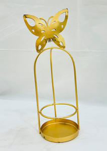 Elegant Gold <b>Butterfly</b> Iron Taper Candle Holders Handcrafted Metal Candlesticks Weddings Dining <b>Parties</b> Timeless <b>Decor</b> Accent - Product Image 2