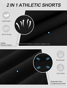 Short de bain d'été à séchage rapide pour hommes et femmes High Street Tissu de soie de glace respirant Solid Outdoor Running Three-Quarter Sports - Product Image 2