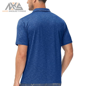 Golf de hombre de alta calidad para Polo de talla grande cómodo de manga corta de algodón transpirable Cierre de 3 botones estilo informal - Product Image 3