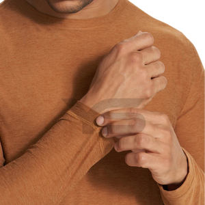 Directo de fábrica 100% Camiseta de algodón para hombre Logotipo personalizado Impresión Sólido Manga larga Fitness Jersey Opción multicolor 220 gramos OEM - Product Image 4