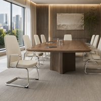 Chaise de réunion cantilever en similicuir ergonomique avec structure métallique pour salle de conférence – Vente en gros
