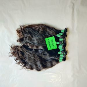 Extensions de cheveux humains vietnamiens vierges purs couleur noire temple en vrac aucun traitement chimique Type de cheveux indiens de style droit - Product Image 2