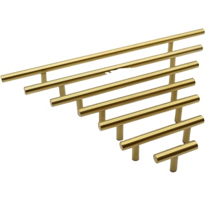 Tirador de puerta de acero y latón de diseño moderno, varios tamaños, acabados, lujo, hogar, oficina, ventana, puerta, Villa, accesorios Premium - Product Image 1