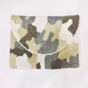 Embrayages perlés bandoulière pochette sac à main chaîne bandoulière graine perlée fleurs florales perlées embelli pochette pour femmes - Product Image 5